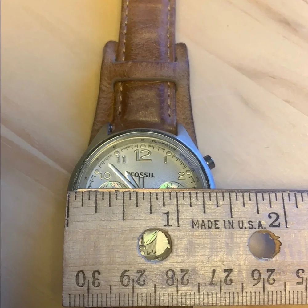 Fossil CH-2794 Chronograph watch w/orig. leather